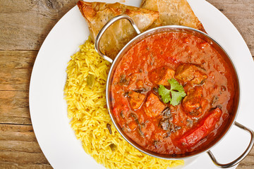 Beef Rogan Josh balti dish