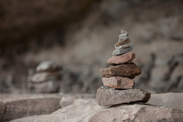 Fototapeta na wymiar stones in balanced pile