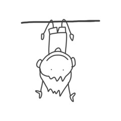 hand drawing cartoon happy kids