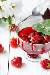 strawberries and strawberry jam