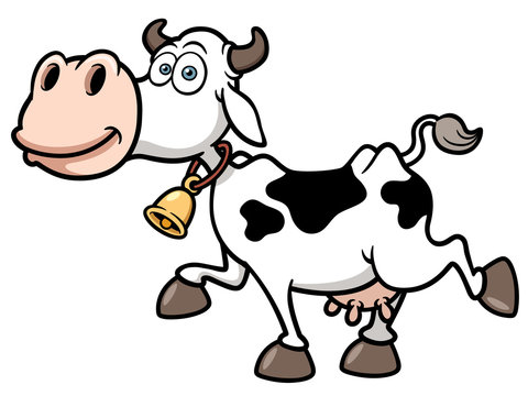 Vector illustration of Cartoon Cow