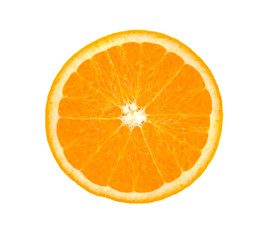Orange closeup isolated on a white background