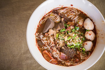 Close up Thai noodle