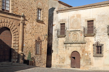 Fototapeta na wymiar St. Mary's square, Caceres , Extremadura, Spain