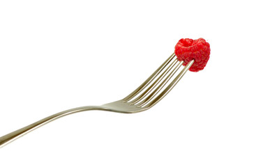 raspberry on fork