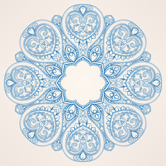 round blue pattern
