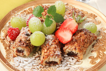 Fruit filled bar cookies