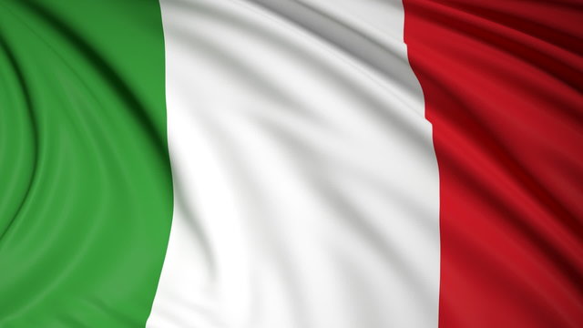 Italian flag waving