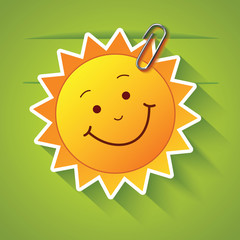 Greeting card with sun.