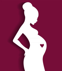 Silhouette pregnant woman - 55599990