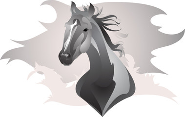 stylized vector image of a horse