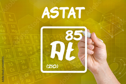 Chemisches Zeichen Für Astat