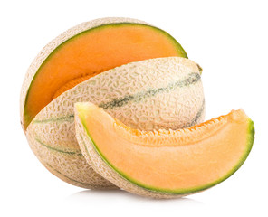 cantaloupe melon isolated on white background
