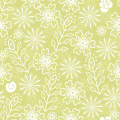vector seamless green  floral background