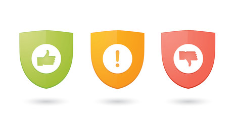 Informatic protection shield icons