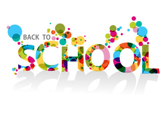 Obraz premium Back to school colorful circles EPS10 background file.