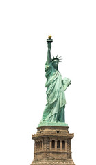 The Statue of Liberty in New York City. American symbol, isolate