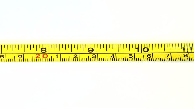Tape measure on white