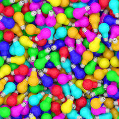 Fototapeta na wymiar Background composed of many colorful lightbulbs