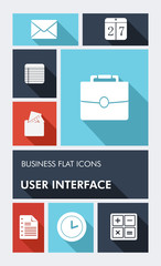 Colorful business UI apps user interface flat icons.