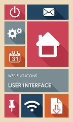 Colorful UI web apps user interface flat icons.