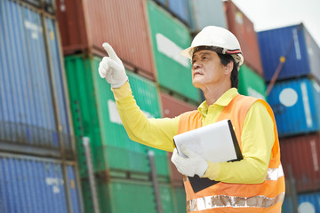 chinese dock warehouse worker