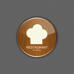 Food and drink wood application icons