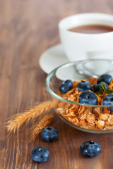 Granola with blueberry