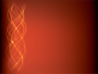 red background with spiral
