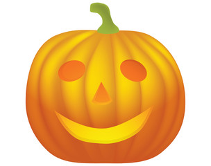 smiling halloween pumpkin vector illustration