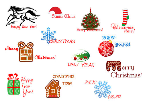 Christmas and New Year symbols