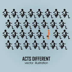 Naklejka premium acts different