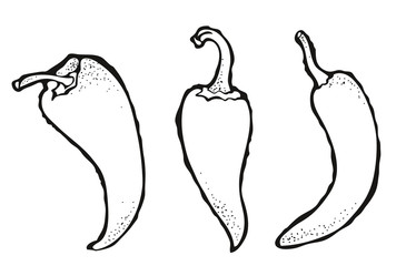 Cartoon chili peppers