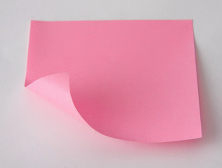A pink note