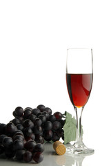 Single glass of wine