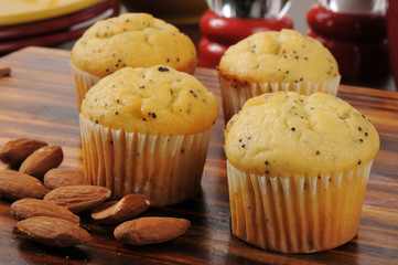 Almond poppy seed muffins