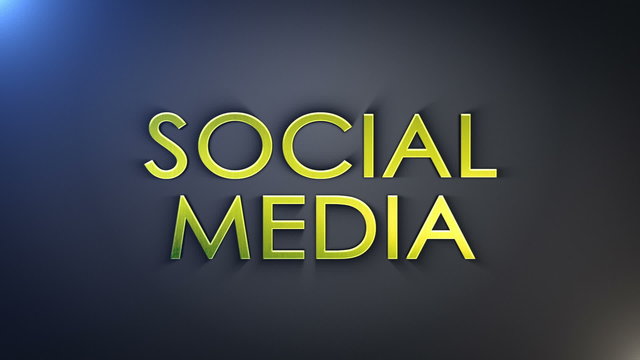 Social Media Gold Text, with Final Explosion, Loop