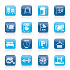 Hotel and motel icons - Vector icon Set