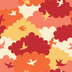 Clouds seamless pattern