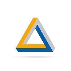 Vector logo triangle 3D