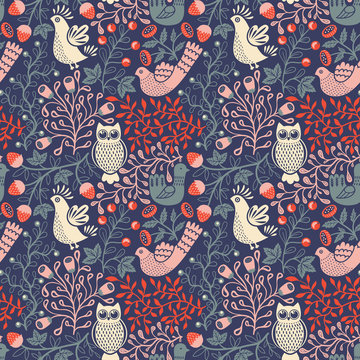 Fototapeta Floral seamless pattern
