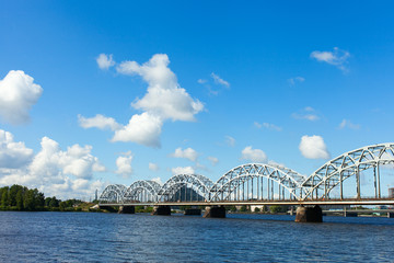 Riga railway bridge, Latvia.