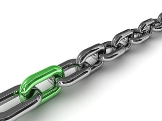 Obraz premium Strong link. Concept 3D illustration.