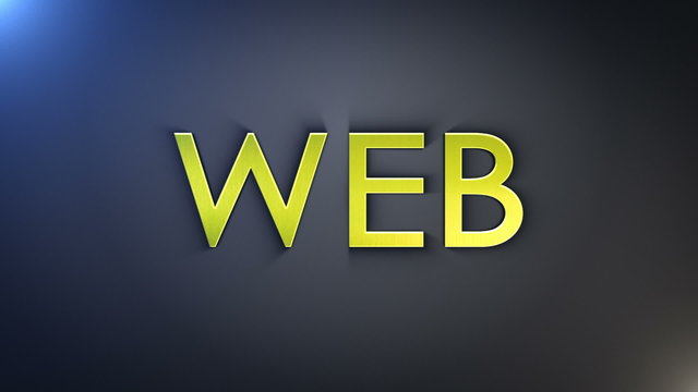 Web Gold Text, with Final Explosion, Loop