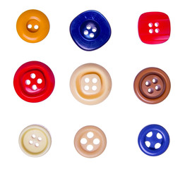 Square made of sewing buttons