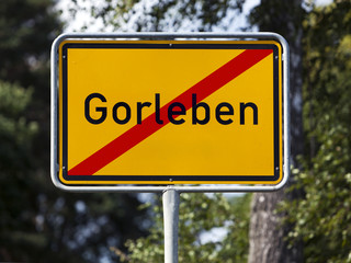 Ortsausgangsschild Gorleben