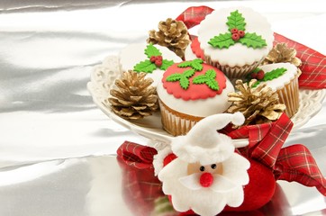 Obraz na płótnie Canvas Christmas cupcake
