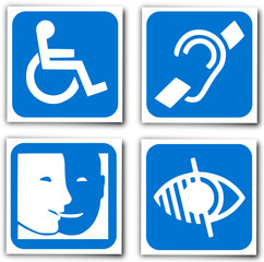 4 logo handicap - obrazy, fototapety, plakaty