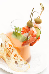 gazpacho in portion glass