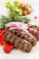 kebab with vegetables